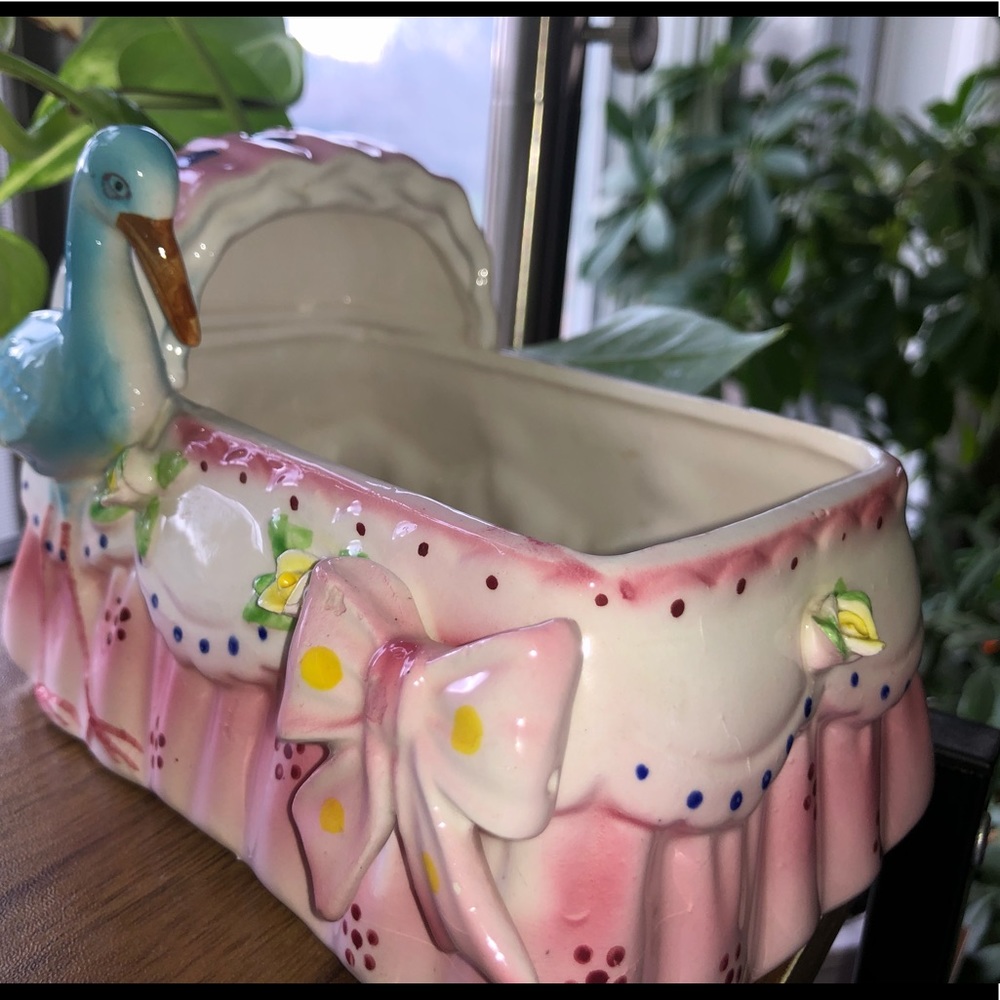 Vintage Relco Pottery Stork Planter